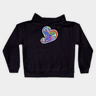 Doodle Heart Acid Kids Hoodie